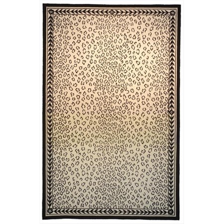 SAFAVIEH 3 ft. x 3 ft. Round- Transitional Chelsea White And Black Hand Hooked Rug HK15C-3R